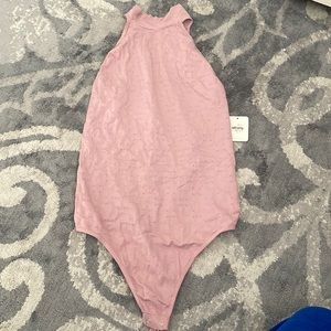 Pink Free People Bodysuit